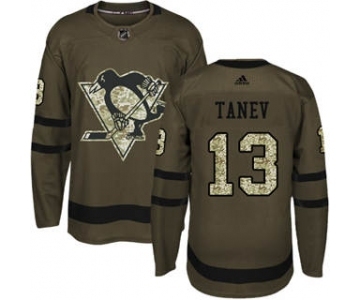 Men's Penguins #13 Brandon Tanev Green Salute to Service Stitched Hockey Jersey