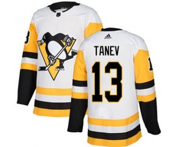 Men's Penguins #13 Brandon Tanev White Road Authentic Stitched Hockey Jersey