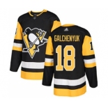 Men's Penguins #18 Alex Galchenyuk Black Home Stitched Hockey Jersey