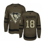 Men's Penguins #18 Alex Galchenyuk Green Salute to Service Stitched Hockey Jersey