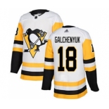 Men's Penguins #18 Alex Galchenyuk White Road Stitched Hockey Jersey