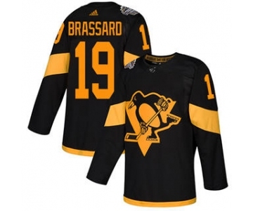 Men's Penguins #19 Derick Brassard Black 2019 Stadium Series Stitched Hockey Jersey