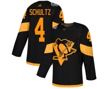 Men's Penguins #4 Justin Schultz Black 2019 Stadium Series Stitched Hockey Jersey