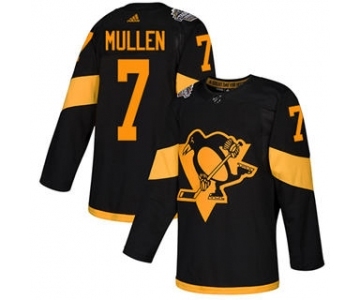 Men's Penguins #7 Joe Mullen Black 2019 Stadium Series Stitched Hockey Jersey