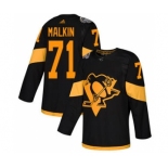 Men's Penguins #71 Evgeni Malkin Black 2019 Stadium Series Stitched Hockey Jersey