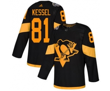 Men's Penguins #81 Phil Kessel Black 2019 Stadium Series Stitched Hockey Jersey