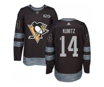 Men's Pittsburgh Penguins #14 Chris Kunitz Black 1917-2017 100th Anniversary Stitched NHL Jersey