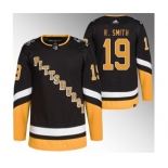 Men's Pittsburgh Penguins #19 Reilly Smith Black Stitched Jersey