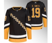 Men's Pittsburgh Penguins #19 Reilly Smith Black Stitched Jersey