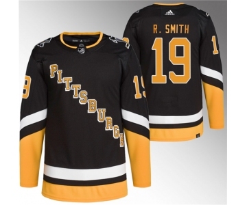 Men's Pittsburgh Penguins #19 Reilly Smith Black Stitched Jersey