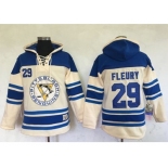 Men's Pittsburgh Penguins #29 Andre Fleury Cream Sawyer Hooded Sweatshirt Stitched NHL Jersey