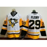 Men's Pittsburgh Penguins #29 Andre Fleury White New Away Stitched NHL Jersey