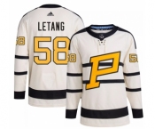 Men's Pittsburgh Penguins #58 Kris Letang Cream 2023 Winter Classic Stitched Jersey