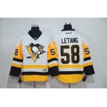 Men's Pittsburgh Penguins #58 Kris Letang White New Away Stitched NHL Jersey