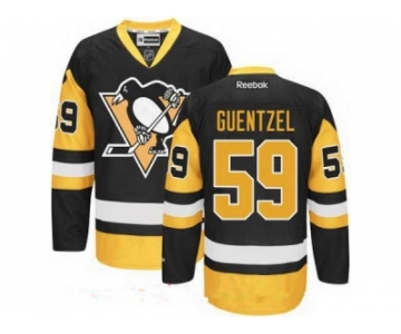 Men's Pittsburgh Penguins #59 Jake Guentzel Black Third Stitched NHL Jersey