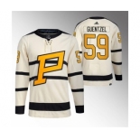 Men's Pittsburgh Penguins #59 Jake Guentzel Cream 2023 Winter Classic Stitched Jersey