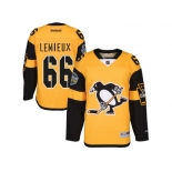 Men's Pittsburgh Penguins #66 Mario Lemieux Gold 2017 Stadium Series Stitched NHL Jersey