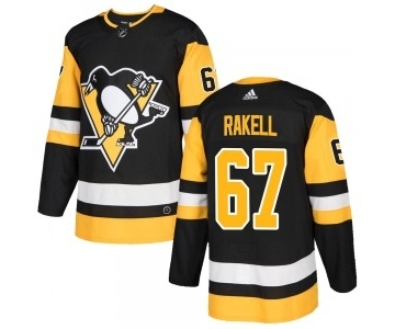 Men's Pittsburgh Penguins #67 Rickard Rakell Black Alternate Authentic Stitched NHL Jersey