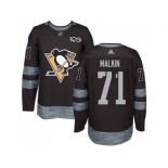 Men's Pittsburgh Penguins #71 Evgeni Malkin Black 1917-2017 100th Anniversary Stitched NHL Jersey