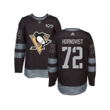 Men's Pittsburgh Penguins #72 Patric Hornqvist Black 1917-2017 100th Anniversary Stitched NHL Jersey