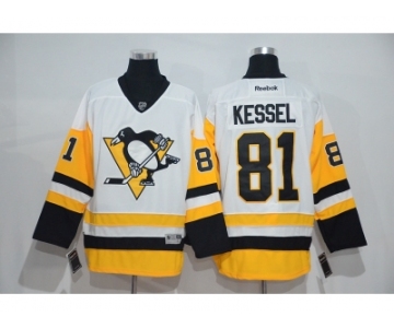 Men's Pittsburgh Penguins #81 Phil Kessel White New Away Stitched NHL Jersey