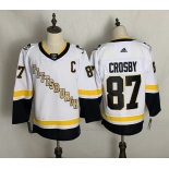 Men's Pittsburgh Penguins #87 Sidney Crosby Authentic White 2021 New Hockey Jersey