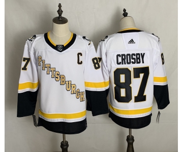 Men's Pittsburgh Penguins #87 Sidney Crosby Authentic White 2021 New Hockey Jersey