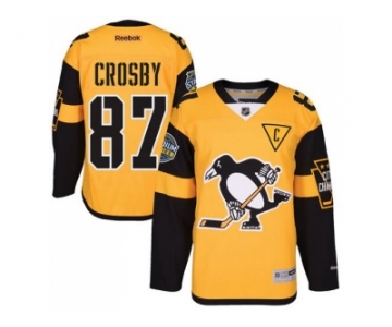 Men's Pittsburgh Penguins #87 Sidney Crosby Black 2017 Stadium Series Stitched NHL Jersey