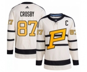 Men's Pittsburgh Penguins #87 Sidney Crosby Cream 2023 Winter Classic Stitched Jersey