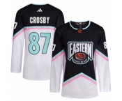 Men's Pittsburgh Penguins #87 Sidney Crosby White Black 2023 All-Star Stitched Jersey