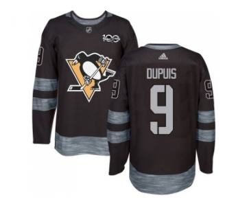 Men's Pittsburgh Penguins #9 Pascal Dupuis Black 1917-2017 100th Anniversary Stitched NHL Jersey