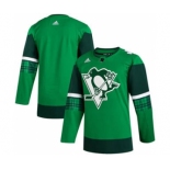 Men's Pittsburgh Penguins Blank 2020 St. Patrick's Day Stitched Hockey Jersey Green