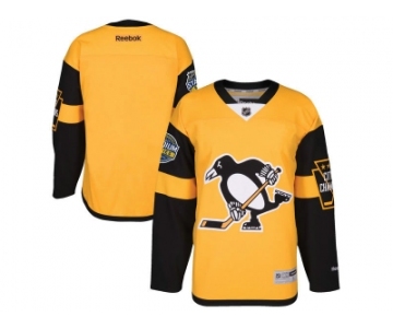 Men's Pittsburgh Penguins Blank Gold 2017 Stadium Series Stitched NHL Jersey