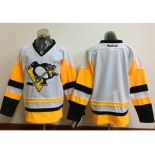 Men's Pittsburgh Penguins Blank White New Away Stitched NHL Jersey