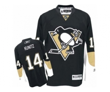 Men's Reebok Pittsburgh Penguins #14 Chris Kunitz Authentic Black Home NHL Jersey