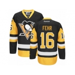 Men's Reebok Pittsburgh Penguins #16 Eric Fehr Premier Black Gold Third NHL Jersey