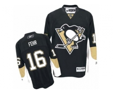 Men's Reebok Pittsburgh Penguins #16 Eric Fehr Premier Black Home NHL Jersey