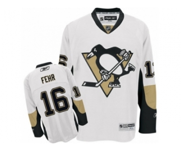 Men's Reebok Pittsburgh Penguins #16 Eric Fehr Premier White Away NHL Jersey