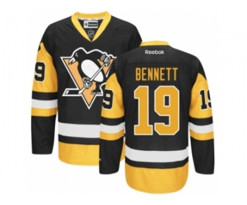 Men's Reebok Pittsburgh Penguins #19 Beau Bennett Authentic Black Gold Third NHL Jersey