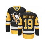 Men's Reebok Pittsburgh Penguins #19 Bryan Trottier Authentic Black Gold Third NHL Jersey