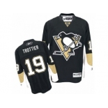 Men's Reebok Pittsburgh Penguins #19 Bryan Trottier Authentic Black Home NHL Jersey