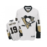 Men's Reebok Pittsburgh Penguins #19 Bryan Trottier Authentic White Away NHL Jersey