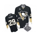 Men's Reebok Pittsburgh Penguins #29 Marc-Andre Fleury Authentic Black Home 2017 Stanley Cup Final NHL Jersey