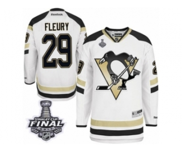 Men's Reebok Pittsburgh Penguins #29 Marc-Andre Fleury Authentic White 2014 Stadium Series 2017 Stanley Cup Final NHL Jersey