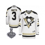 Men's Reebok Pittsburgh Penguins #3 Olli Maatta Authentic White 2014 Stadium Series 2017 Stanley Cup Final NHL Jersey