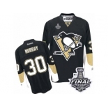 Men's Reebok Pittsburgh Penguins #30 Matt Murray Authentic Black Home 2017 Stanley Cup Final NHL Jersey