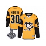 Men's Reebok Pittsburgh Penguins #30 Matt Murray Authentic Gold 2017 Stadium Series 2017 Stanley Cup Final NHL Jersey