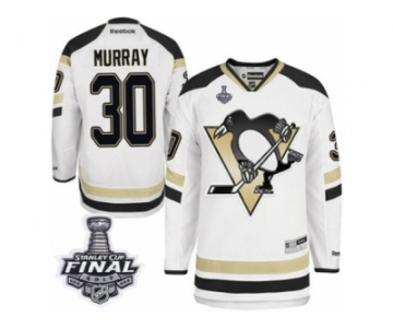 Men's Reebok Pittsburgh Penguins #30 Matt Murray Authentic White 2014 Stadium Series 2017 Stanley Cup Final NHL Jersey