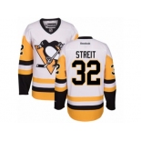 Men's Reebok Pittsburgh Penguins #32 Mark Streit Authentic White Away NHL Jersey