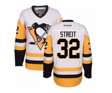 Men's Reebok Pittsburgh Penguins #32 Mark Streit Authentic White Away NHL Jersey